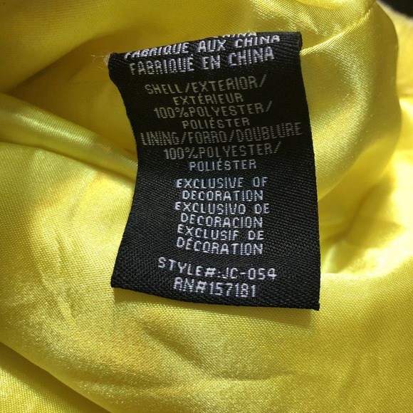 NWT Juicy Couture Black Label Womens Faux Fur Moto Jacket Size Small Yellow - Picture 12 of 12